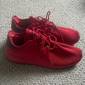 adidas Red Mesh Lace-Up Sneakers